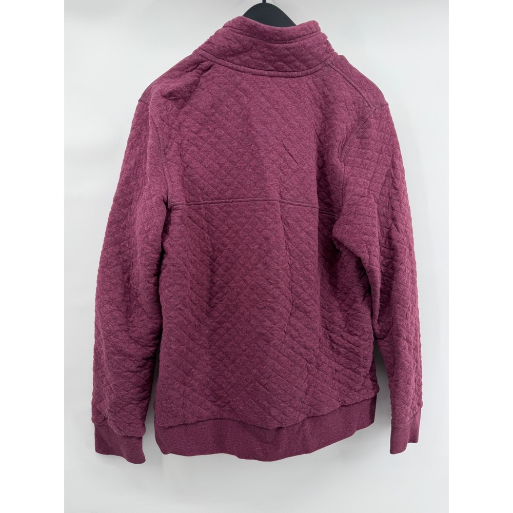 Patagonia Womens Organic Cotton Quilt Snap-T Pullover Berry Purple Large 25282 - Picture 3 of 3